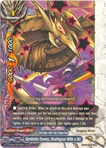 Synthetic Enemy, Deathgaze With a Hit - Dragon Fighters - Future Card BuddyFight card