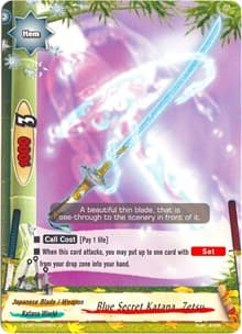 Blue Secret Katana, Zetsu - Dragon Fighters - Future Card BuddyFight card