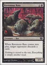 Ravenous Rats - 9th Edition - Magic: The Gathering card