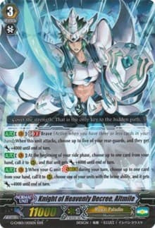 Knight of Heavenly Decree, Altmile - G-CHB01: TRY3 NEXT - Cardfight Vanguard card