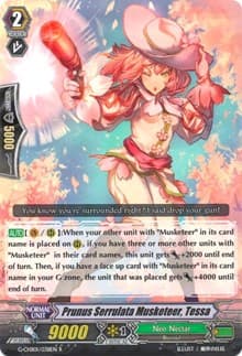 Prunus Serrulata Musketeer, Tessa - G-CHB01: TRY3 NEXT - Cardfight Vanguard card