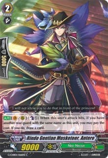Gentian Musketeer, Antero - G-CHB01: TRY3 NEXT - Cardfight Vanguard card