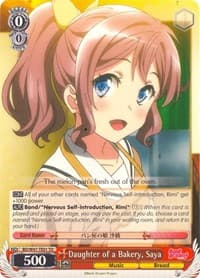 Daughter of a Bakery, Saya - BanG Dream! - Weiss Schwarz card