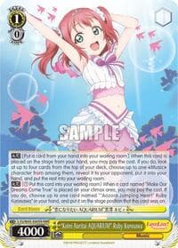 "Koini Naritai AQUARIUM" Ruby Kurosawa (RRR) - Love Live! Sunshine!! - Weiss Schwarz card