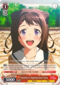 Premonition of a Beginning, Kasumi Toyama - BanG Dream! - Weiss Schwarz card