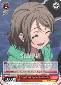"Let's All Walk Together" You Watanabe - Love Live! Sunshine!! - Weiss Schwarz card