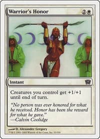 Warrior's Honor - 9th Edition - Magic: The Gathering card