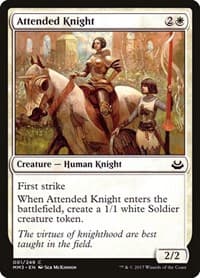 Attended Knight - Modern Masters 2017 - Magic: The Gathering card