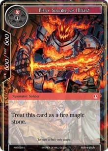 Fiery Soldier of Milest - Return of the Dragon Emperor - Force of Will card