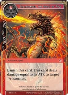 Salamander, the Spirit of Fire - Return of the Dragon Emperor - Force of Will card