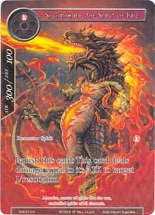 Salamander, the Spirit of Fire (Full Art) - Return of the Dragon Emperor - Force of Will card