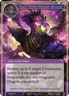 Fury of the Obsidian Dragon - Return of the Dragon Emperor - Force of Will card