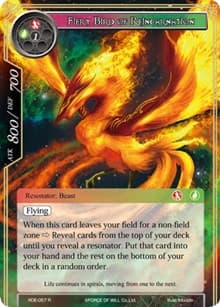 Fiery Bird of Reincarnation - Return of the Dragon Emperor - Force of Will card