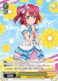 "Kimino Kokorowa Kagayaiterukai?" Ruby Kurosawa (RRR) - Love Live! Sunshine!! - Weiss Schwarz card