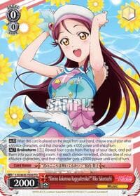 "Kimino Kokorowa Kagayaiterukai?" Riko Sakurauchi - Love Live! Sunshine!! - Weiss Schwarz card