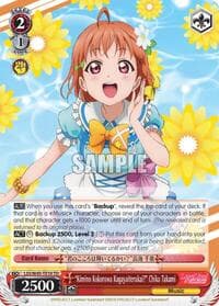 "Kimino Kokorowa Kagayaiterukai?" Chika Takami - Love Live! Sunshine!! - Weiss Schwarz card