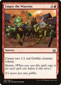 Empty the Warrens - Duel Decks: Mind vs. Might - Magic: The Gathering card