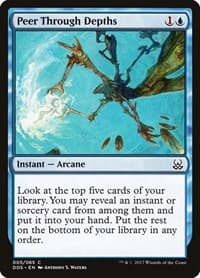 Peer Through Depths - Duel Decks: Mind vs. Might - Magic: The Gathering card
