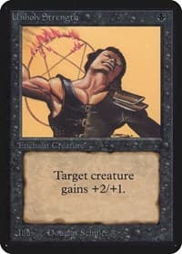 Unholy Strength - Alpha Edition - Magic: The Gathering card