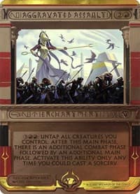Aggravated Assault - Masterpiece Series: Amonkhet Invocations - Magic: The Gathering card