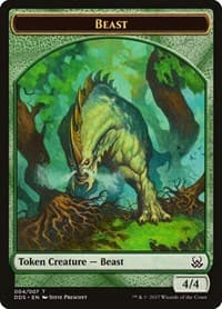 Beast Token - Duel Decks: Mind vs. Might - Magic: The Gathering card