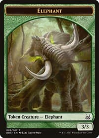 Elephant Token - Duel Decks: Mind vs. Might - Magic: The Gathering card