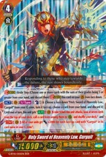 Holy Sword of Heavenly Law, Gurguit - G-BT10: Raging Clash of the Blade Fangs - Cardfight Vanguard card
