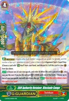 Cliff Authority Retainer, Blockade Ganga - G-BT10: Raging Clash of the Blade Fangs - Cardfight Vanguard card