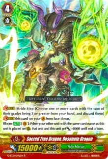 Sacred Tree Dragon, Resonate Dragon - G-BT10: Raging Clash of the Blade Fangs - Cardfight Vanguard card