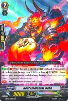 Heat Elemental, Bobo - G-BT10: Raging Clash of the Blade Fangs - Cardfight Vanguard card