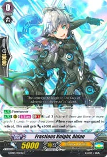Fractious Knight, Aldan - G-BT10: Raging Clash of the Blade Fangs - Cardfight Vanguard card