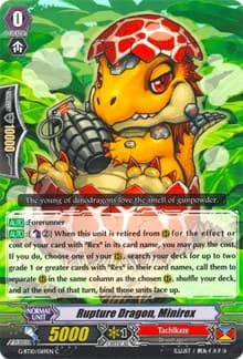 Rupture Dragon, Minirex - G-BT10: Raging Clash of the Blade Fangs - Cardfight Vanguard card