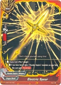 Electric Spear - X-SD01: Demon Lord Dragon of Tempest - Future Card BuddyFight card