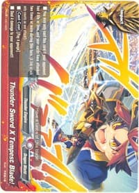 Thunder Sword X Tempest Blade! - X-SD01: Demon Lord Dragon of Tempest - Future Card BuddyFight card