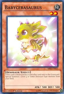 Babycerasaurus - Structure Deck: Dinosmasher's Fury - YuGiOh card