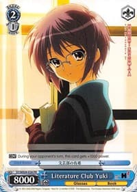 Literature Club Yuki - The Melancholy of Haruhi Suzumiya Extra Booster - Weiss Schwarz card