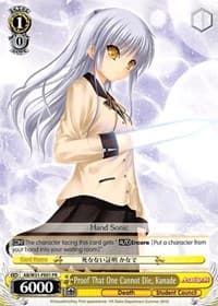 Proof That One Cannot Die, Kanade - Angel Beats! Re:Edit - Weiss Schwarz card