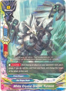 White Crystal Dragon, Furmint - The Dark Lord's Rebirth! - Future Card BuddyFight card