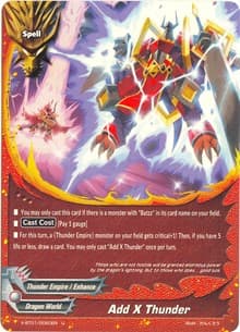 Add X Thunder - The Dark Lord's Rebirth! - Future Card BuddyFight card