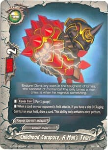 Childhood Carapace, A Man's Tears - The Dark Lord's Rebirth! - Future Card BuddyFight card