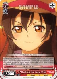 Attacking the Peak, Umi - Love Live! DX - Weiss Schwarz card