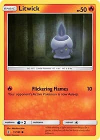 Litwick - SM - Guardians Rising - Pokemon card
