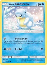 Alolan Sandshrew - SM - Guardians Rising - Pokemon card