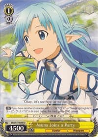 Asuna Joins a Party - Sword Art Online Re: Edit - Weiss Schwarz card