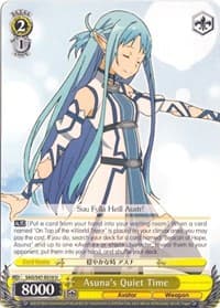 Asuna's Quiet Time - Sword Art Online Re: Edit - Weiss Schwarz card