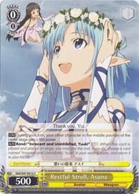 Restful Stroll, Asuna - Sword Art Online Re: Edit - Weiss Schwarz card