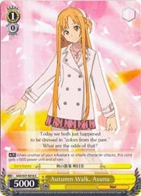 Autumn Walk, Asuna - Sword Art Online Re: Edit - Weiss Schwarz card
