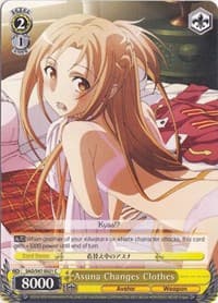 Asuna Changes Clothes - Sword Art Online Re: Edit - Weiss Schwarz card
