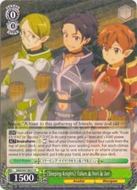 "Sleeping Knights" Talken & Nori & Jun - Sword Art Online Re: Edit - Weiss Schwarz card