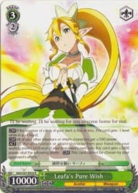 Leafa's Pure Wish - Sword Art Online Re: Edit - Weiss Schwarz card
